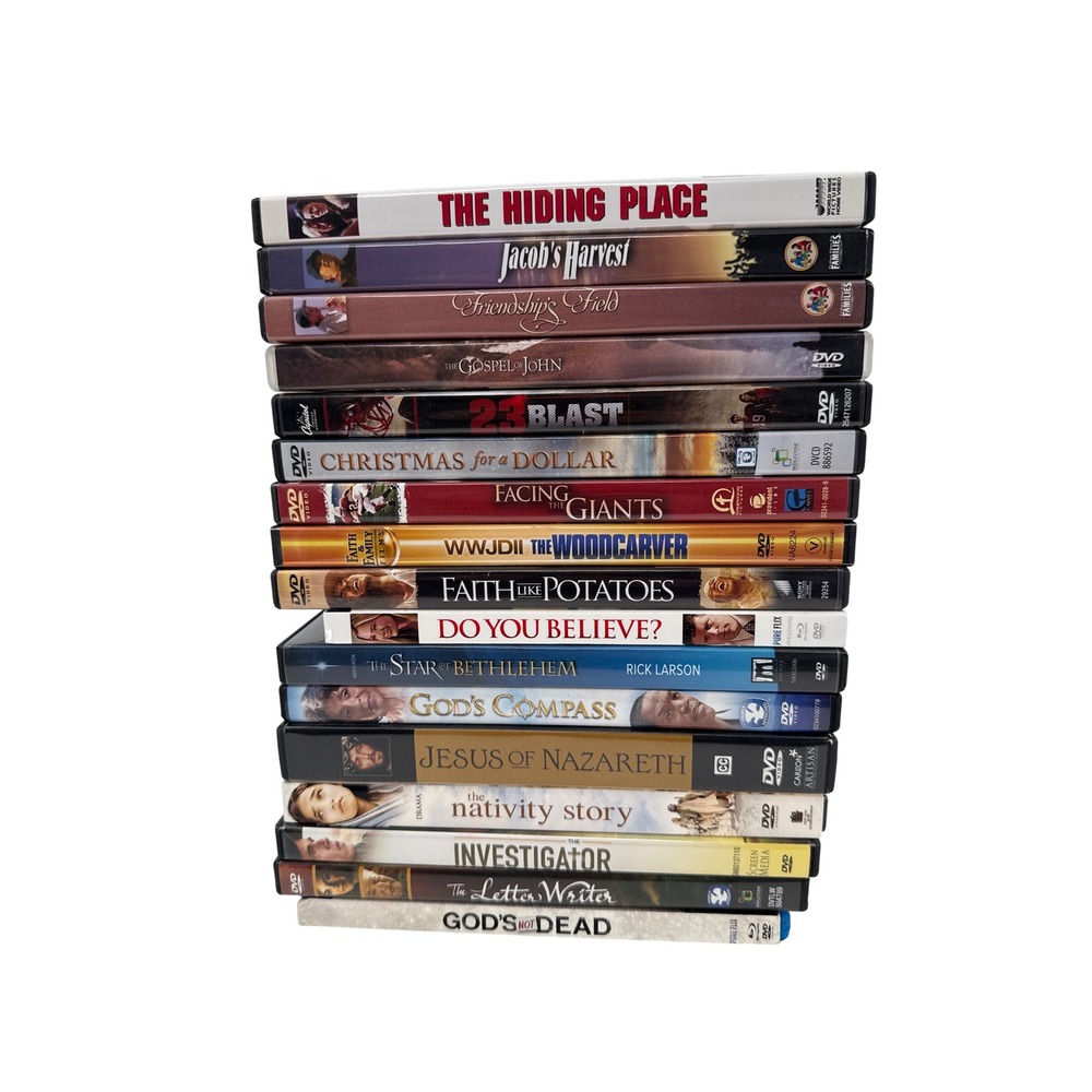 Christian Movie DVD Lot 17 Films Gods‎ Not Dead Facing the Giants Nativity Story